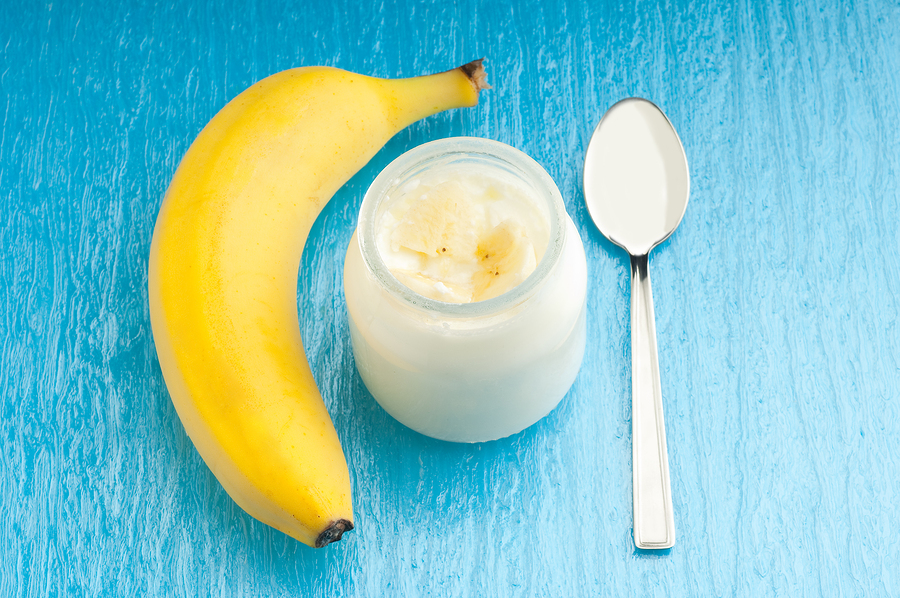 bigstock banana yogurt and spoon 27479690 1f0b0