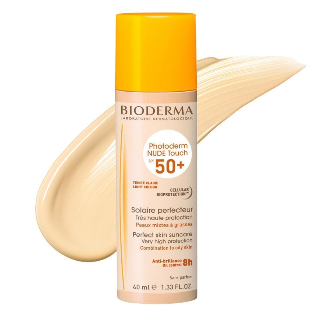 bioderma photoderm nude touch suncare spf50 light